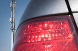 Rückleuchte eines Autos